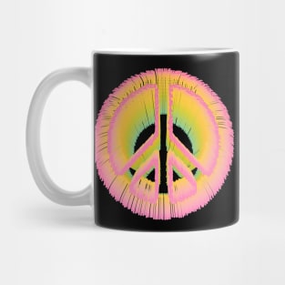 Tropical Peace Symbol Dot Trail Art Mug